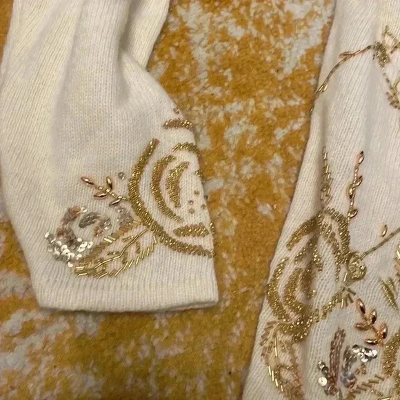 Marissa christina collection angora and beaded embroidered vintage sweater M - Picture 6 of 7